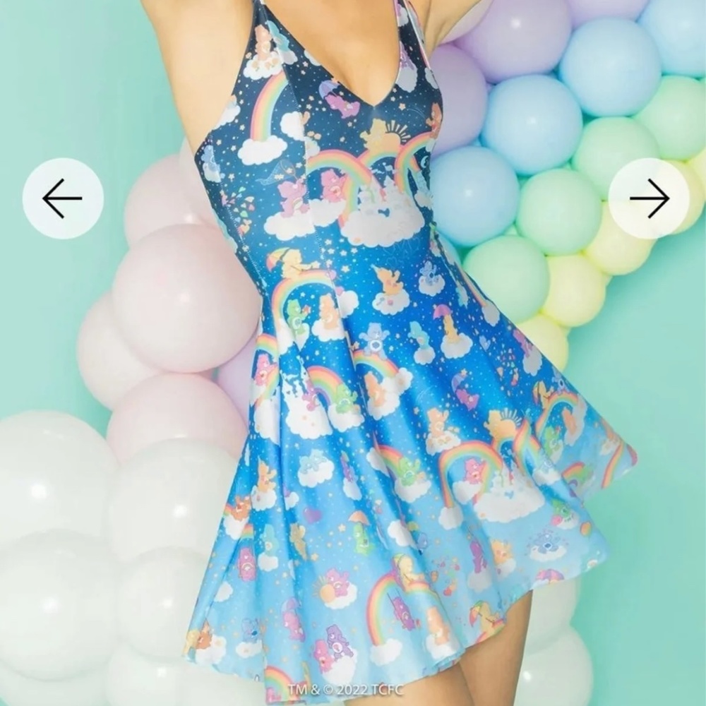 BLACKMILK SUNSHINE AND RAINBOWS MINI STRAPPY DRESS SIZE MEDIUM NWT